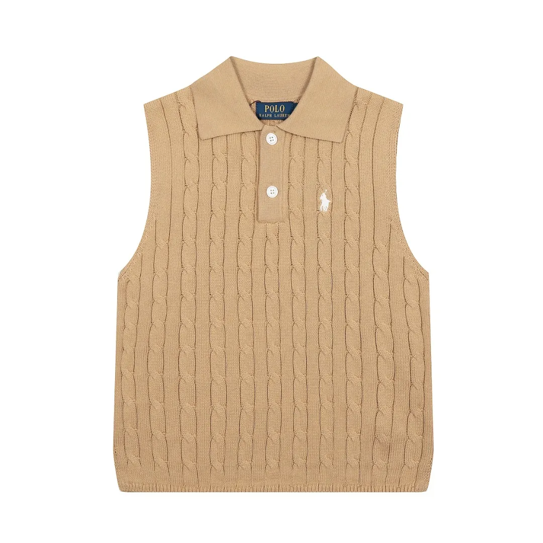P166 💰 "Top quality" Style number: DS023# (not off the shelves all year round) [Ralph Lauren POLO lapel solid color pony embroidered logo knitted vest short sleeves] ✅Ralph Lauren Ralph Lauren classic basic versatile all-season cardigan knitted POLO vest vest short sleeves ✅Main supplier platform live broadcast Wholesale entity Replacement when out of stock Not off the shelf ✅ZP quality 1:1 version Scan the code to enter the GF website Counter quality ✅Details and quality are the only one in Guangzhou. Imported quality cotton yarn, focusing on high-end, cost-effective. Needless to say good quality. ✅Restore the original version. The maximum size can be worn up to 150 pounds. Loose, comfortable and stress-free. Olive green, denim blue, Chinese red